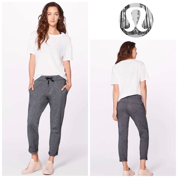 lululemon athletica Pants - Lululemon On The Fly Pant in Heathered Black (Grey)